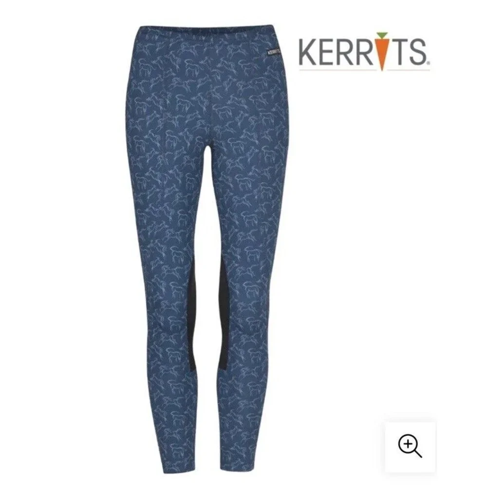 NWT KERRITS Knee Patch Performance Riding Thighs Equestrian Girls XL